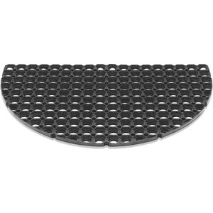 Domino deurmat, hoge kwaliteit, extreem robuust, van 100% Couchouc, voor binnen en buiten, 45 x 75 cm, 23 mm, halfrond, vorstbestendig, kleur: zwart.