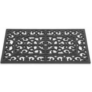 Hamat Antiek French Lily rubbermat zwart 75 x 45 cm