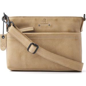 dR Amsterdam Schoudertas | Schoudertas dames | Crossbody tas dames | Handtassen dames | Leren schoudertas | Tampa - 933655 Beige