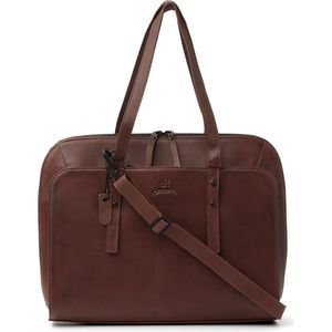 Zakelijke laptoptas dames | Werktas dames | Aktetassen | Werktas dames shopper | Werktassen dames | Laptop tas | Laptoptassen | Laptoptas 15.6 inch | Tampa - 933687 Brown