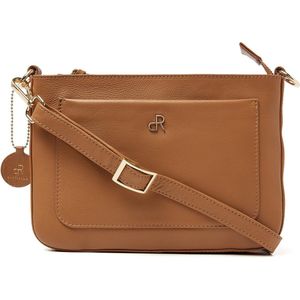 dR Amsterdam Schoudertas | Schoudertas dames | Crossbody tas dames | Handtassen dames | Leren schoudertas | Faggio - 903707 Camel