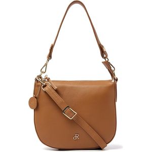 dR Amsterdam Schoudertas | Schoudertas dames | Crossbody tas dames | Handtassen dames | Leren schoudertas | Faggio - 903711 Camel