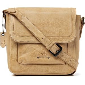 dR Amsterdam Schoudertas | Schoudertas dames | Crossbody tas dames | Handtassen dames | Leren schoudertas | Tampa - 933725 Beige