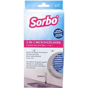 Sorbo 2-in-1 Microvezel Keukenreinigingsdoek, Ideaal voor gebruik als een stofdoek wanneer het droog is van een reinigingsdoek wanneer het nat is om te verwijderen op hardnekkige vlekken, niet-krassen