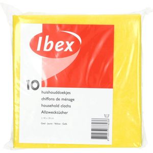 Ibex vaatdoek/huishouddoek - 380x400mm - geel (Per 10 stuks)