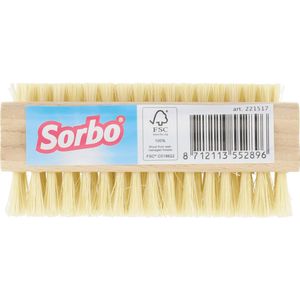 Sorbo | 3 x houten nagelborstels | tampico haar | dubbelzijdig | FSC hout |