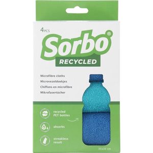 Sorbo Recycled Microvezeldoekjes 35x35cm 4 stuks
