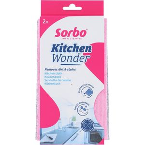 Sorbo Kitchen Wonder - Microvezeldoek - Unieke Coating - 2 Stuks