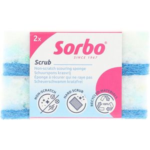 10x Sorbo Recycled Schuursponsen Krasvrij 2 stuks