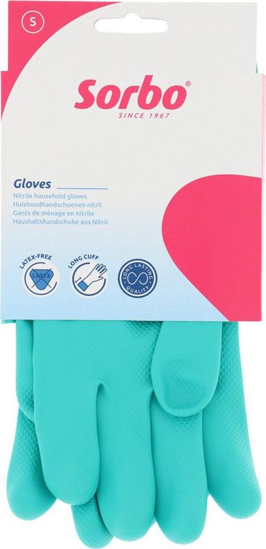Sorbo - Latexvrije Huishoudhandschoenen - Nitril - Blauw - Antislipprofiel