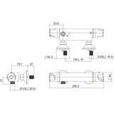 Wiesbaden Universal Thermostatische Douchekraan - 15 cm hartafstand - Chroom