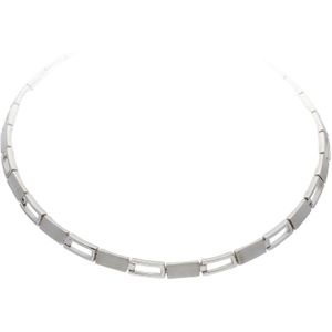 Amberta Sieraden - Echt 925 Sterling Zilver Keten - Gourmet Gevlochten Halskettingen - Collier voor Vrouwen en Man - Unisex - Lengte: 55cm