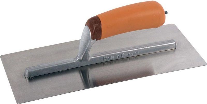 Pleisterspaan - Super Prof - 305x120x0,65 mm gebogen met afgeronde hoeken RVS met Supersoft-handgreep