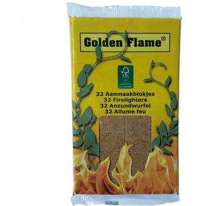 Golden Flame Aanmaakblokjes Bruin 32 Stuks