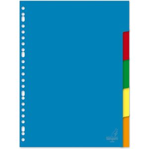 Kangaro tabbladen - A4 - PP 120 micron - 23-gaats - 5-delig gekleurde tabs - A405M