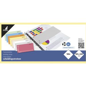 Kangaro scheidingsstrook - 2-gaats - 240x105mm - 180 grams - geel - 100 stuks - 07070-07