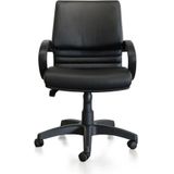 Kangaro bureaustoel - Leanna - zwart - leder - K-850550