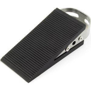 Kangaro deurstopper - 5x3x13cm - wigvorm - zwart rubber - K-11010
