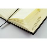 Kangaro alfabetboek - A5 - A-Z - linnen hard cover - zwart - leeslint - sluitelastiek - K-5105