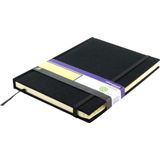 Kangaro alfabetboek - A5 - A-Z - linnen hard cover - zwart - leeslint - sluitelastiek - K-5105