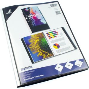 Kangaro showalbum - A4 - PP - 10 insteektassen - zwart - met insteek - K-3015-0