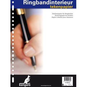 Kangaro tekenpapier A4 - 120 grams - 23-gaats - ringbandpapier - K-56013
