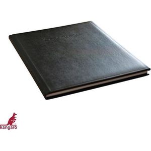 Kangaro condoleance album - 26x21cm - zwart - gastenboek - K-6630