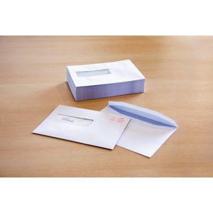 Raadhuis dienstenvelop - 162x229mm - C5 - venster links - met plakstrip - wit - 500 stuks - RD-202560