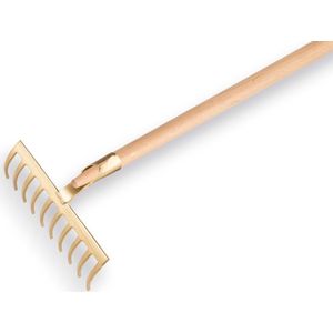 Offner tuinhark 10 tands 25 cm brons met steel 160 cm