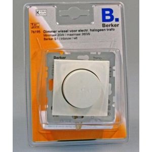 Berker S1 inbouwdimmer + centraalplaat 360 W elektronisch - Wit