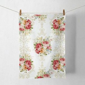 Ambiente Keukendoek Sara Cream 50x70cm 100% Katoen roze Katoen Ambiente Thee- en keukendoek (70.0000cm x 50.0000cm)