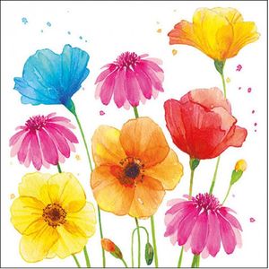 20 servetten bloemen in prachtige kleuren | lente | zomer | tafeldecoratie | decoupage | servettechniek 33 x 33 cm