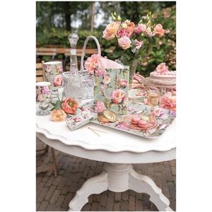 Ambiente - Pannenlap - Groen - Katoen - Peonies Design