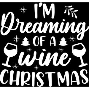 Kerst thema servetten - 20x st - Dreaming of a Wine Christmas - 33 x 33 cm - wijn - kerstdiner servetjes - lunch/diner - kerstservetten