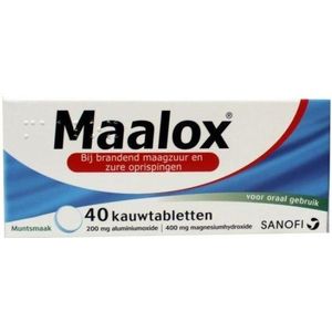 Maalox Maagtabletten bij brandend maagzuur en oprispingen  40 tabletten