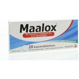 Maalox Kauwtabletten Muntsmaak - 1 x 20 tabletten
