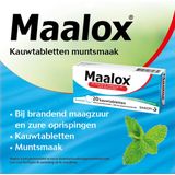Maalox Kauwtabletten Muntsmaak - 1 x 20 tabletten
