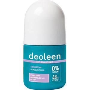 Deoleen - Anti-transpirant Deodorant Roller - Sensitive - Zonder Parfum en Alcohol
