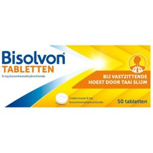 Bisolvon Tabletten Vastzittende Hoest - 1 x 50 tabletten