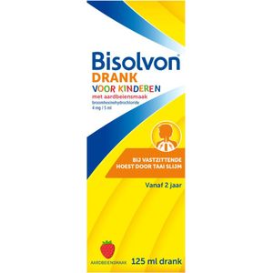 Bisolvon Drank Voor Kinderen Aardbeiensmaak - 1 x 125 ml