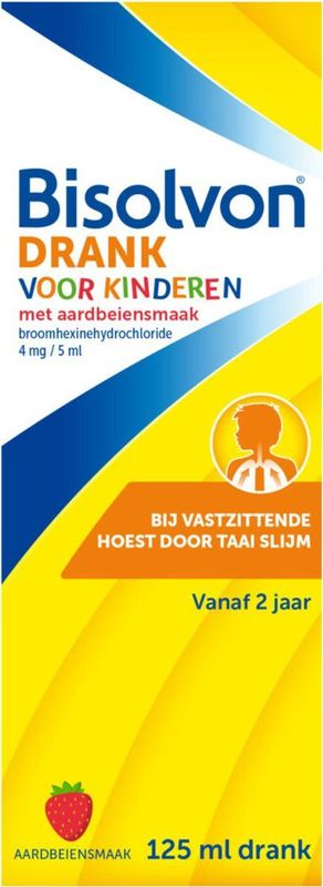 Bisolvon Drank Voor Kinderen Aardbeiensmaak - 1 x 125 ml