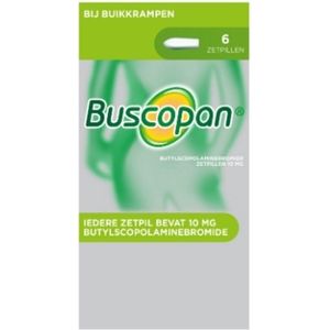 Buscopan Scopolamyne 10mg - 1 x 6 zetpillen