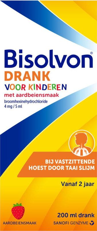 Bisolvon Drank Voor Kinderen Aardbeiensmaak - 1 x 200 ml