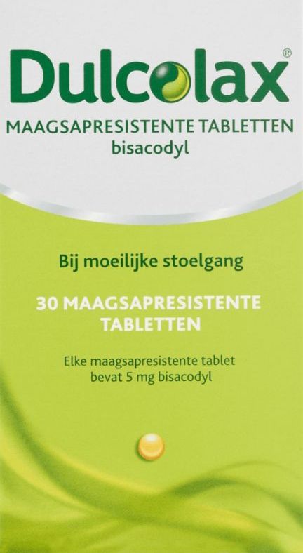 Dulcolax - Maagsapresistente Bisacodyl - Geneesmiddel - 5mg - Laxeermiddel