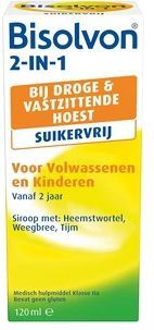 Bisolvon Drank 2-in-1 suikervrij (120ml)
