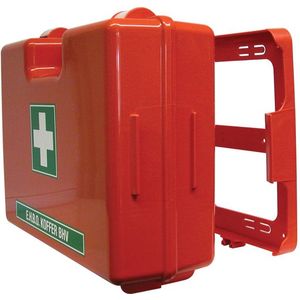 Carpoint EHBO Koffer A – 26-delig – Met Wandhouder – Dubbelvaks – 43x30x16 cm – Oranje