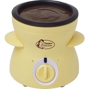 Bestron Chocoladefondue in retro-design, Sweet Dreams, 25 Watt, geel