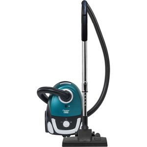 Bestron Stofzuiger met zak, inclusief 3 stofzuigerzakken, 94cm telescoopbuis & 7.5m actieradius, met uitwasbare HEPA12 & Microfilter, kleur: blauw