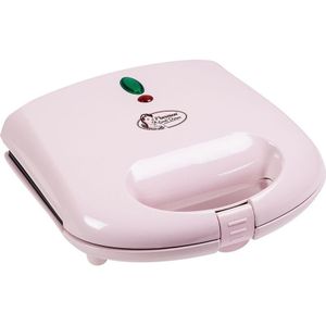 Bestron wafelmaker, wafelijzer voor Brusselse wafels, antiaanbaklaag, 700W, roze
