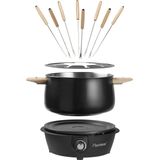 bestron Elektro-Fondue »AFD850BW«, mit 8x Fonduegabeln & stufenlosen Thermostat, inkl. Spritzschutz